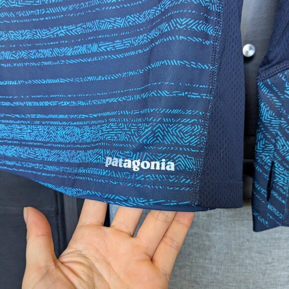 Patagonia Long Sleeve Half Zip Blue Hiking Outdoor Pullover Small - Picture 3 of 6